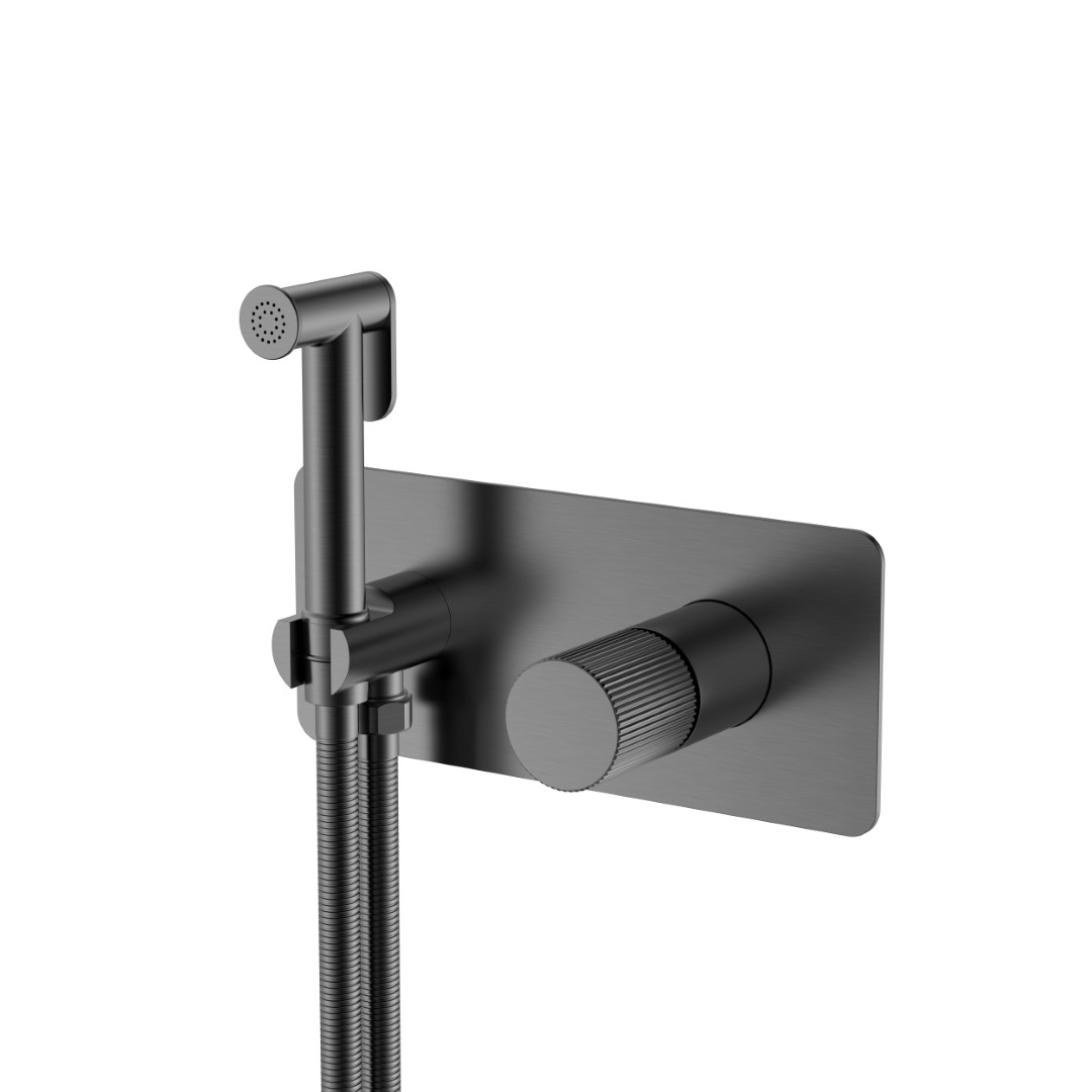 Смеситель гигиенический Boheme STICK Gun Metal LINEA 127-GM.3