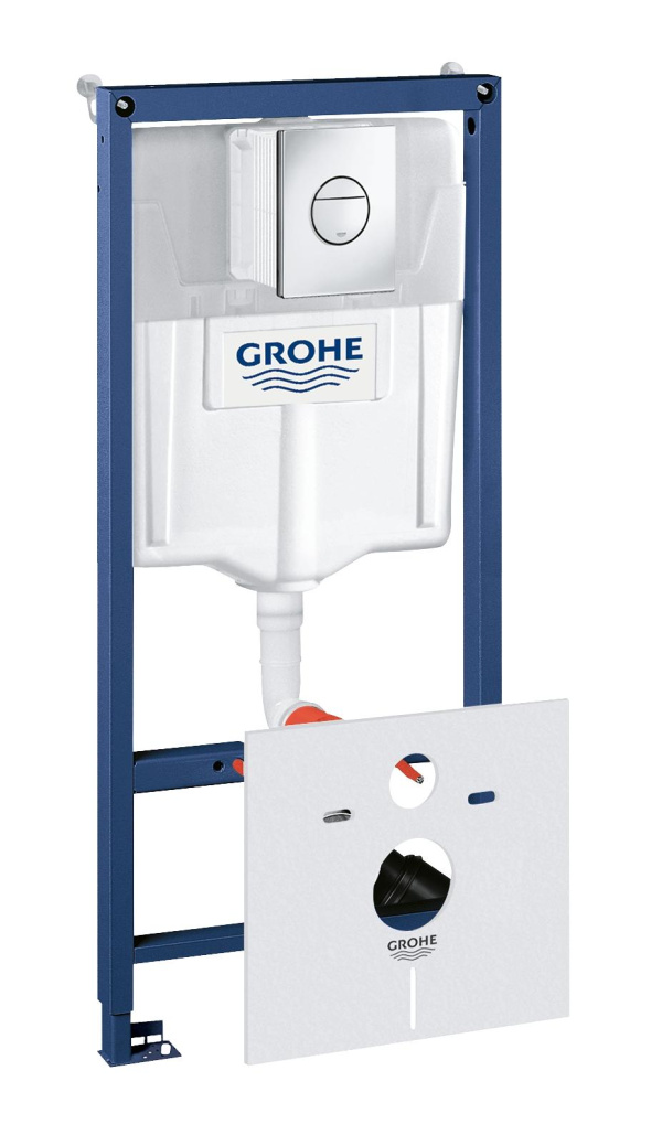 Система инсталляции для унитазов Grohe Rapid SL 38813001 4 в 1 с кнопкой смыва Nova Cosmopolitan, хром