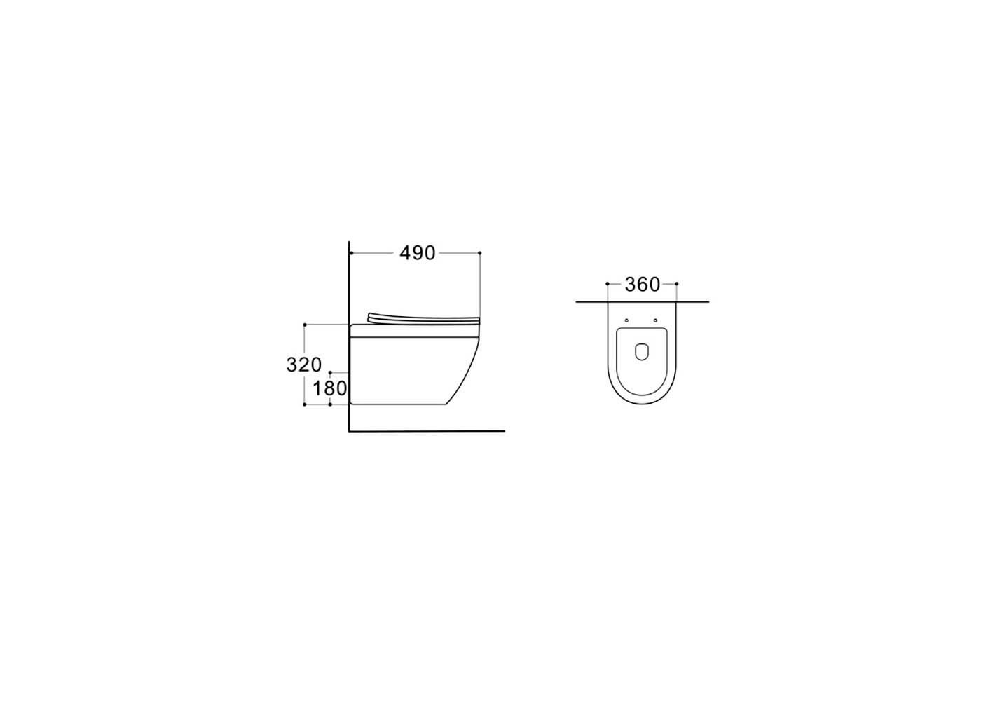 Унитаз подвесной безободковый Aquatek Лея AQ1199-00 с сиденьем Soft Close