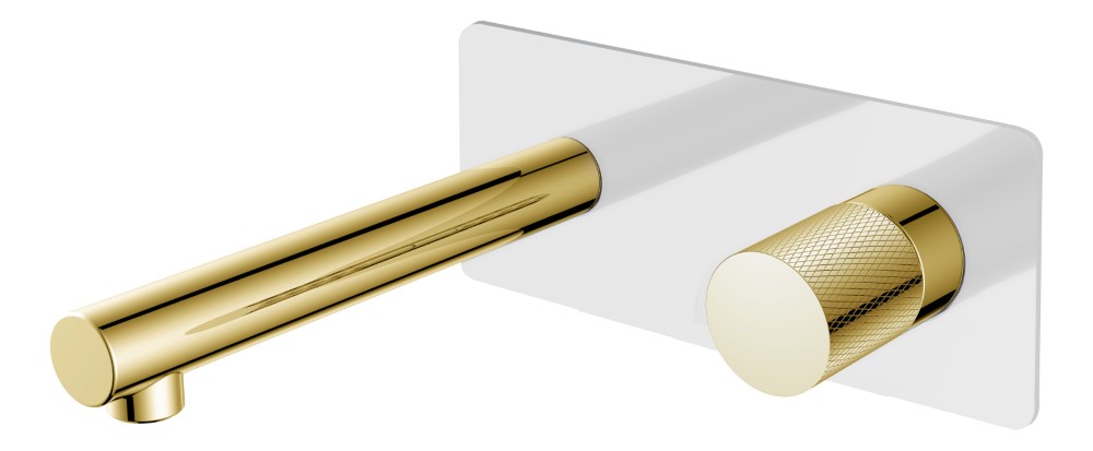 Смеситель Boheme STICK из стены WHITE TOUCH GOLD 125-WG.2