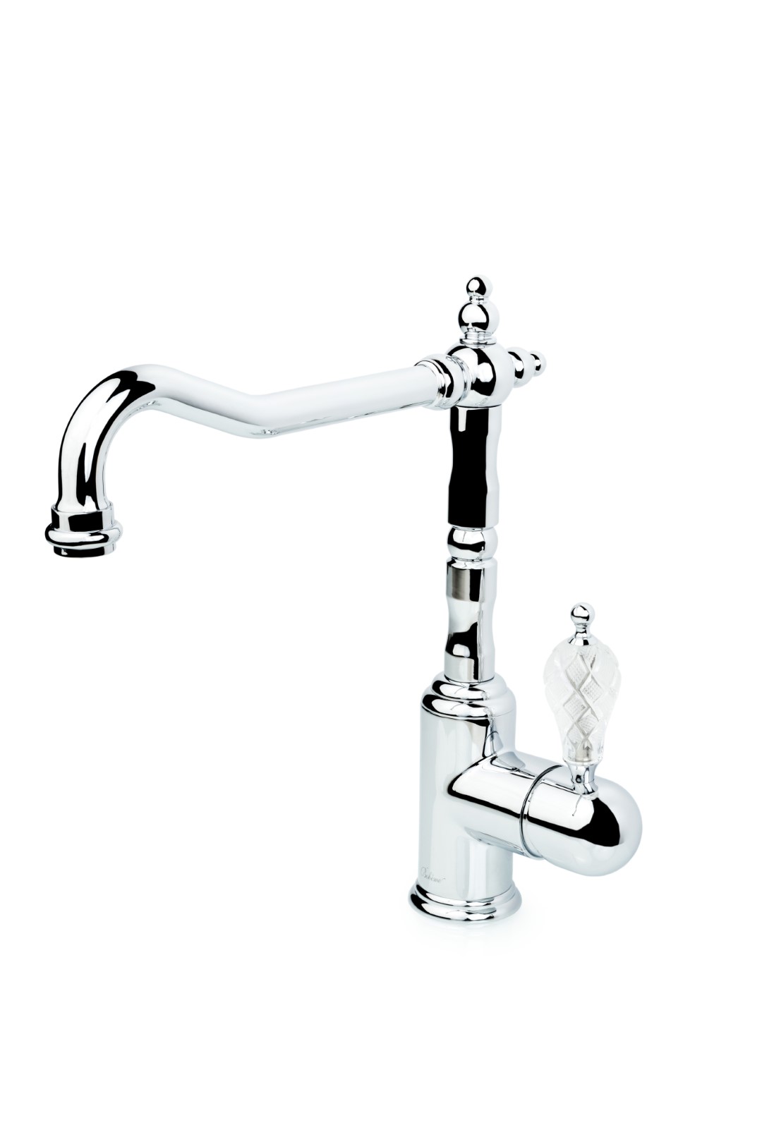Смеситель для кухни Boheme TRADIZIONALE CHROMO с ручкой CRISTAL 103-CRST