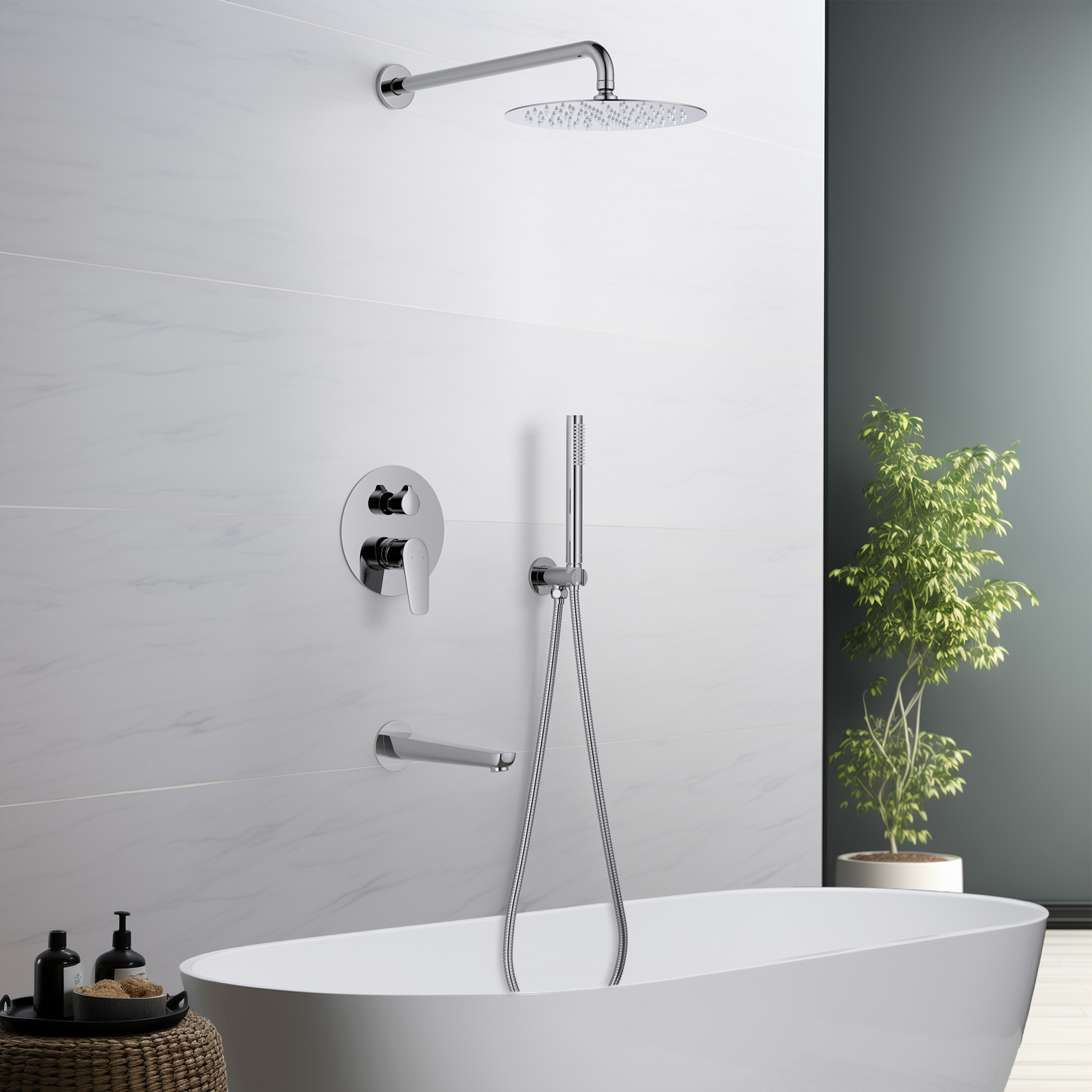 Set 4 в 1 душевой комплект Aquatek Бетта AQ1173CR