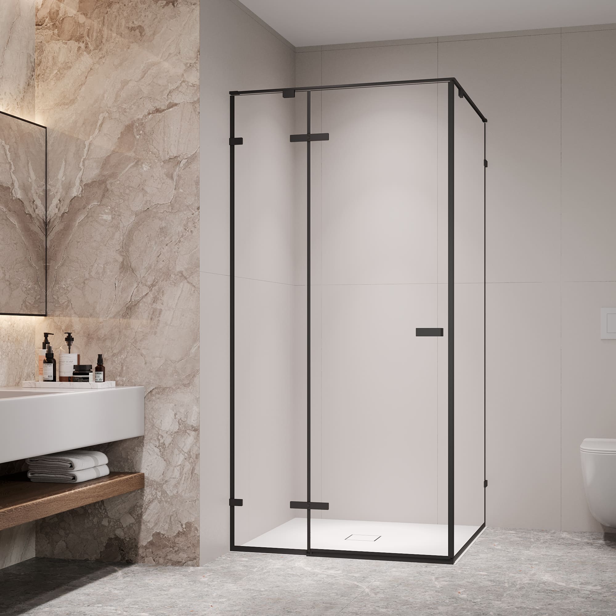 Душевой уголок RGW SV-030B 100х100 с распашной дверью