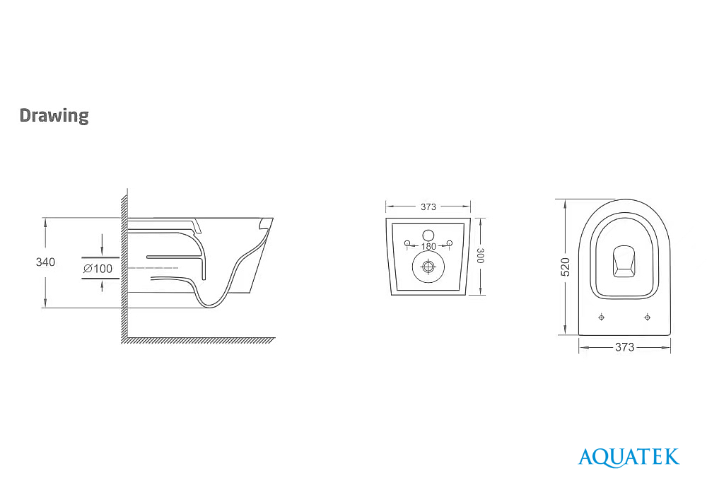 Унитаз подвесной безободковый Aquatek Сириус AQ1582T-00 с сиденьем Soft Close