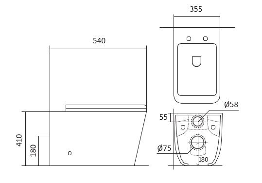 Унитаз приставной Aquatek Либра AQ1908N-00 с сиденьем Soft Close
