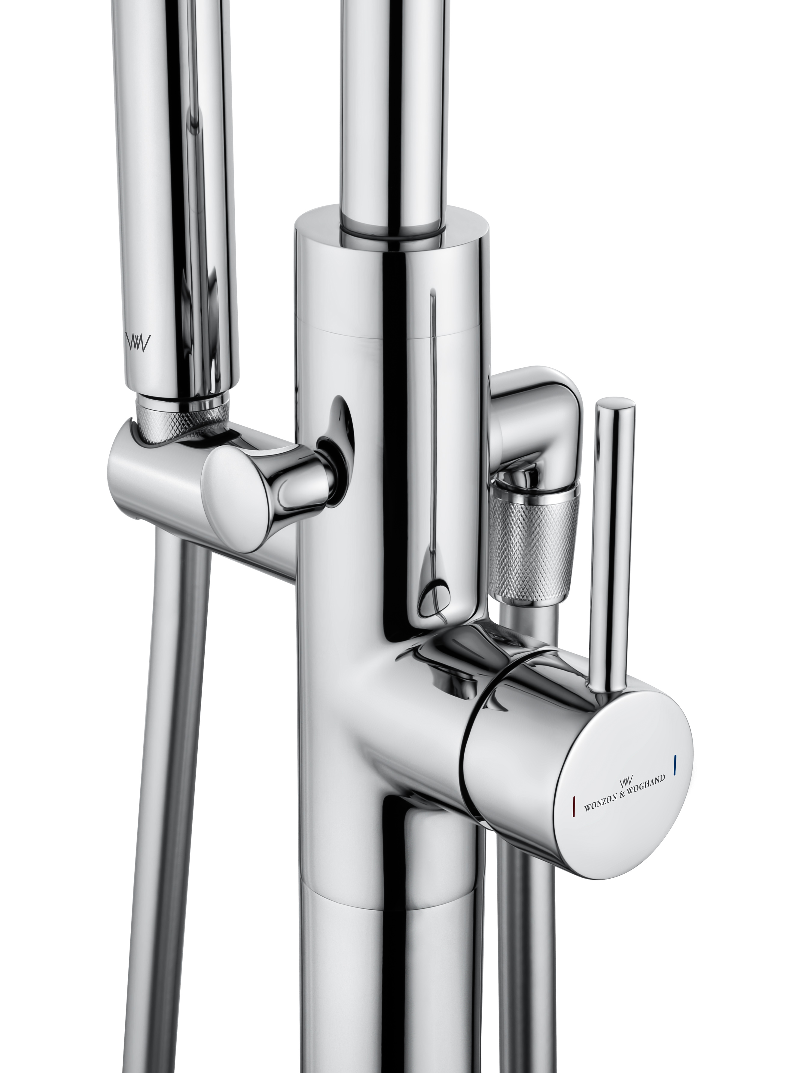 Смеситель для ванны напольного монтажа WONZON & WOGHAND STICK, Хром WW-88649017-CR