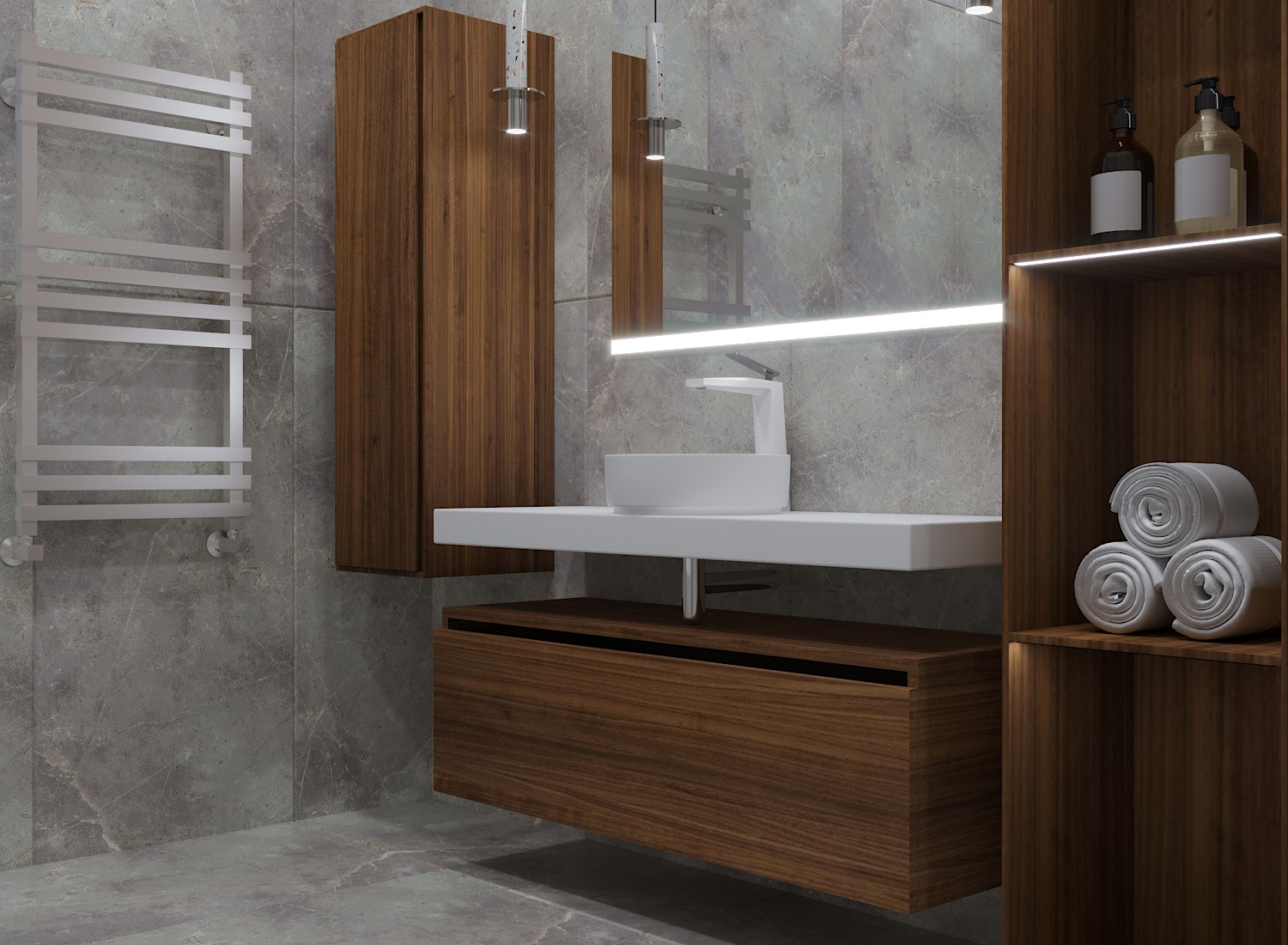 Ящик под столешницу 140см Armadi Art DARK OAK VALLESSI UNO-S 897-140-D