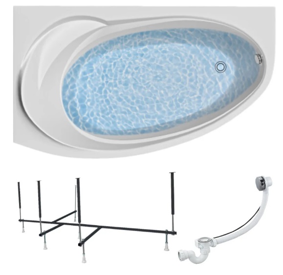 Ванна акриловая 1MarKa Julianna 170x100 см L Стандарт 2