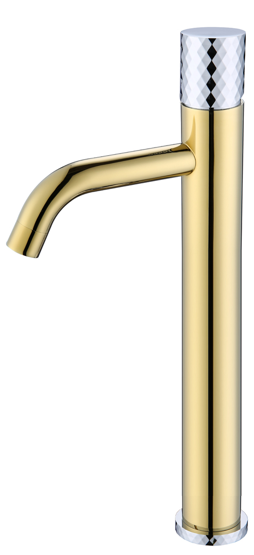 Смеситель Boheme STICK для умыв. выс. GOLD DIAMOND CHROME (комплект) 122-GCR