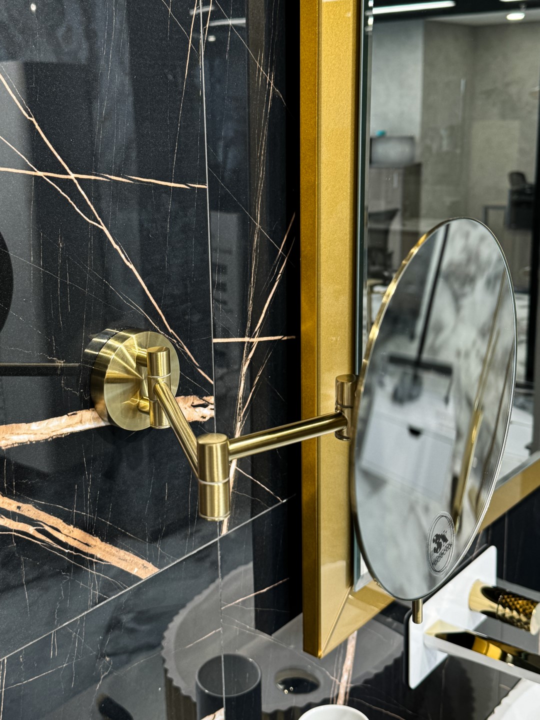 Зеркало настенное Boheme Matt Gold круглое 508-MG