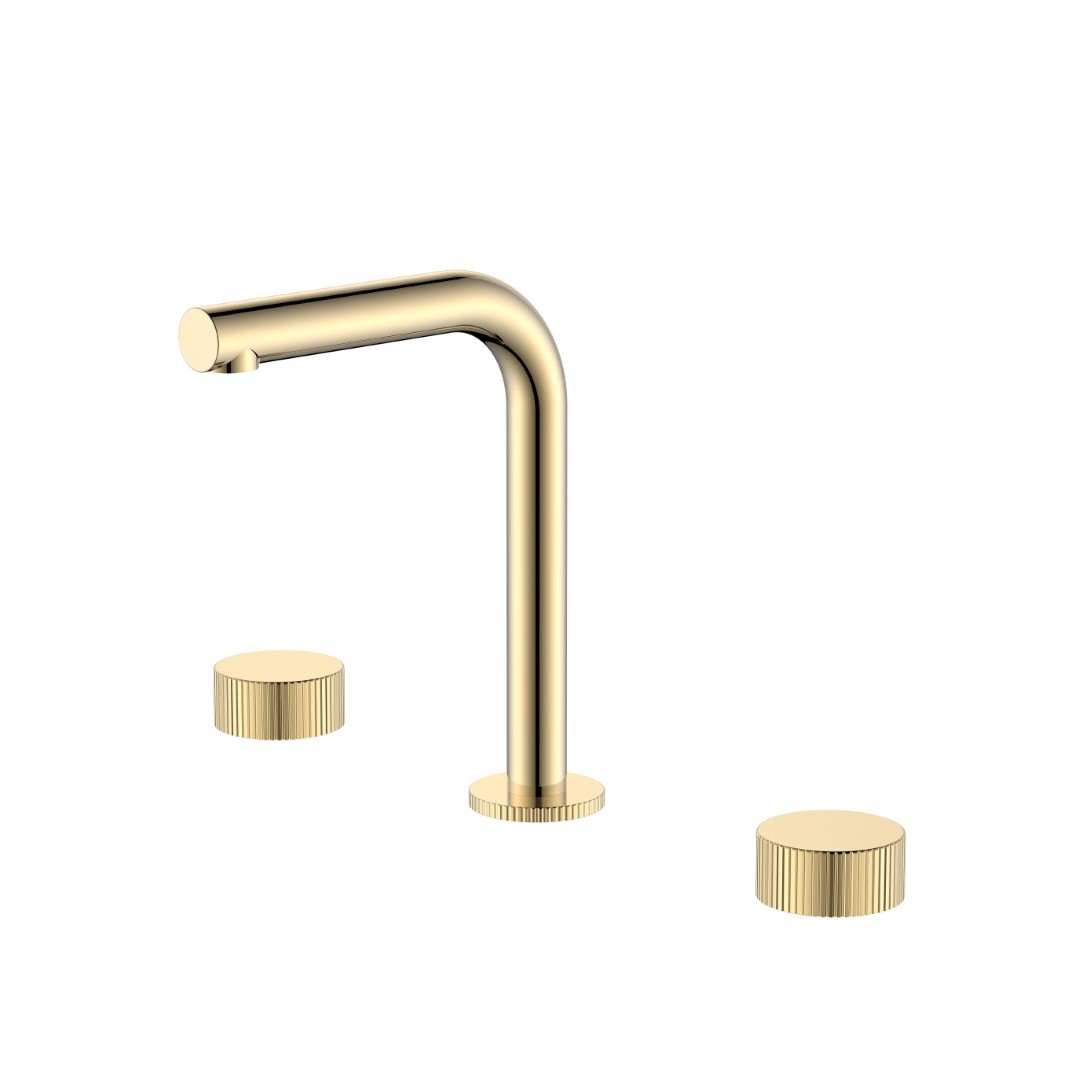 Смеситель на столешницу Boheme STICK LINEA на 3 отв. GOLD 152-G.3