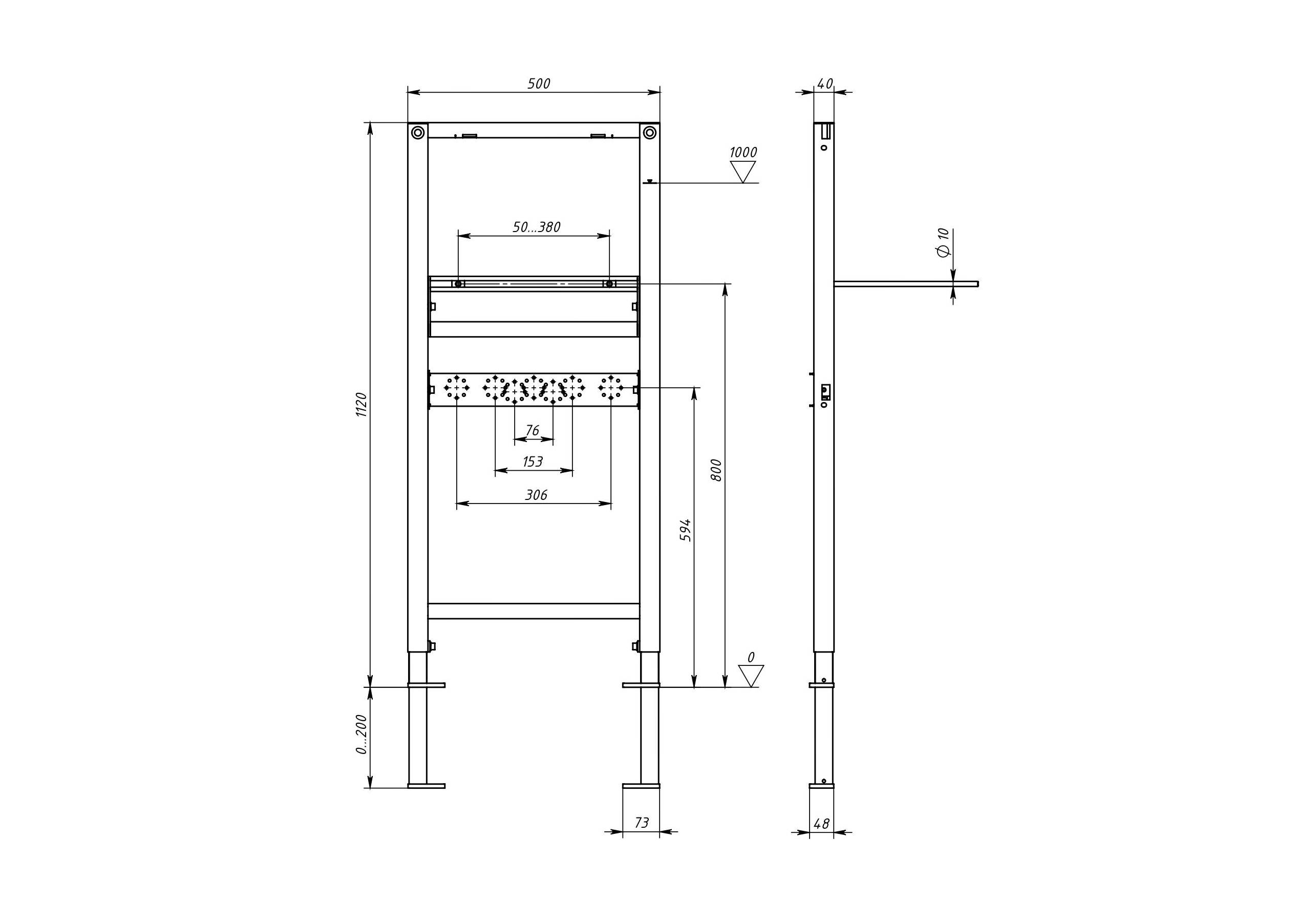 Инсталляция для подвесной раковины INSR-0000001