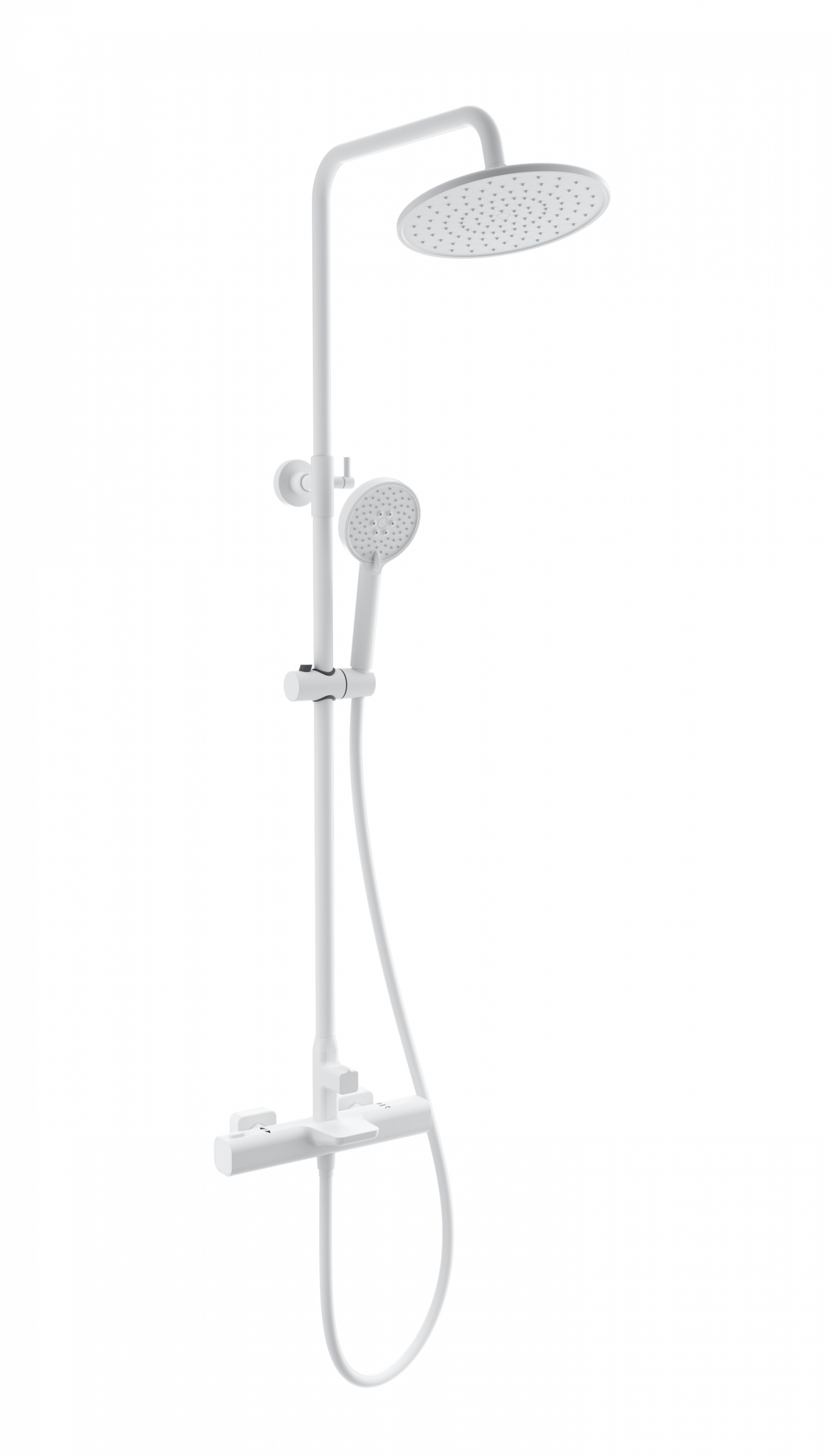 Душевая система с термостатом WONZON & WOGHAND Plate, Белый матовый WW-C3017-A-MW