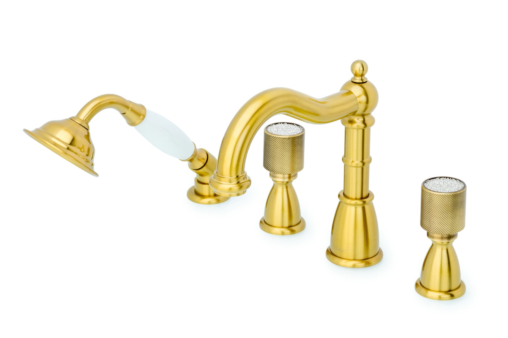 Смеситель врезной 4отв. Boheme ROYAL CRISTAL, бронза (комплект) 391-Royal/CRST
