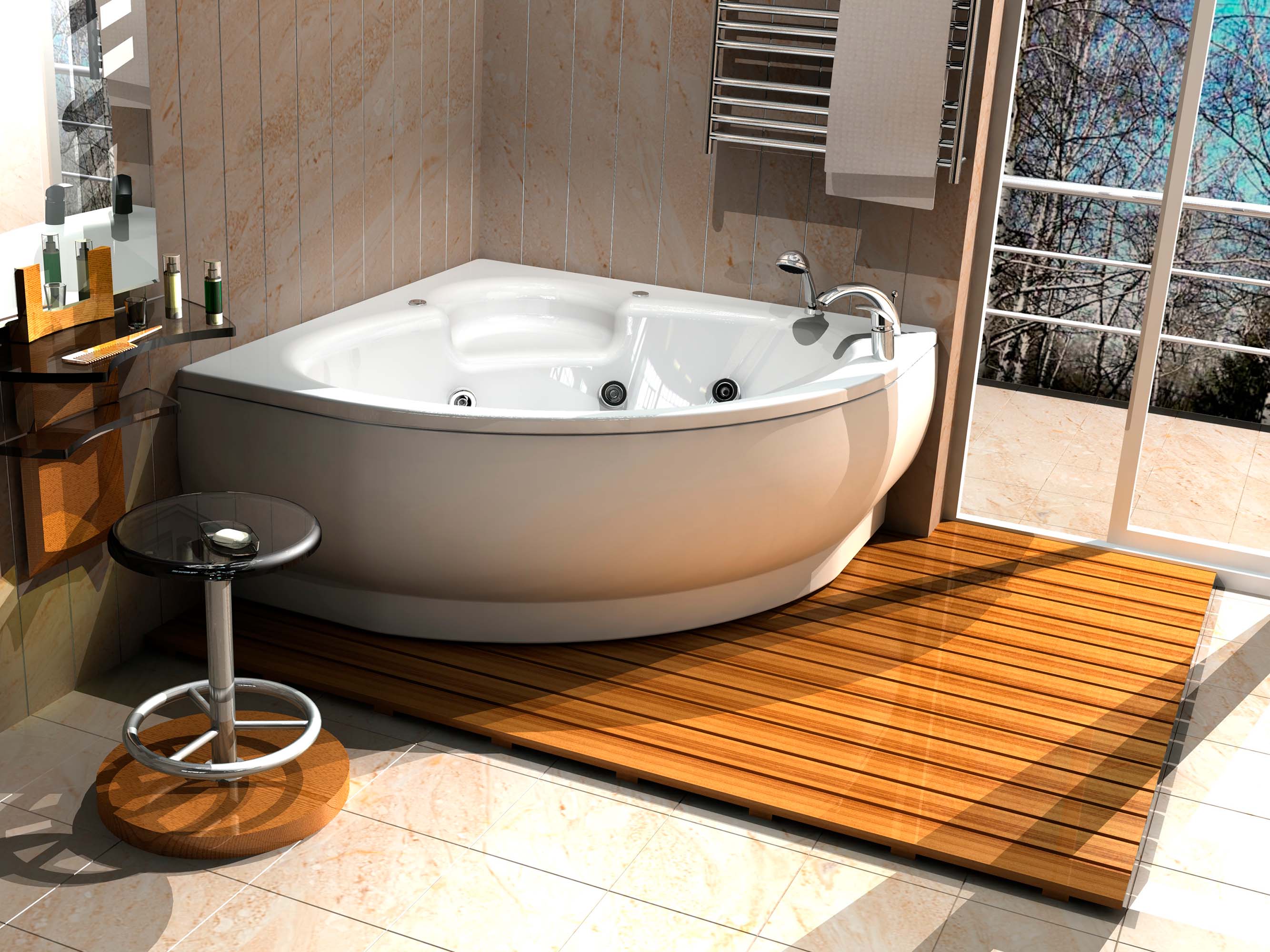 Акриловая ванна Aquatek Калипсо KAL146-0000004 146х146 см