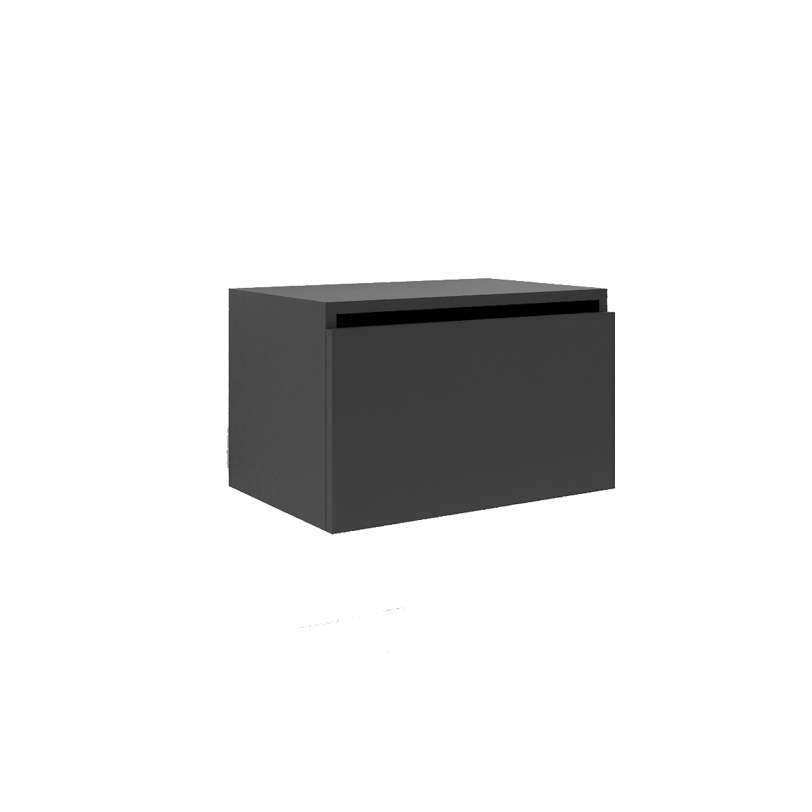 Ящик под столешницу 60см АНТРАЦИТ мат. Armadi Art VALLESSI UNO-S 897-060-A mat
