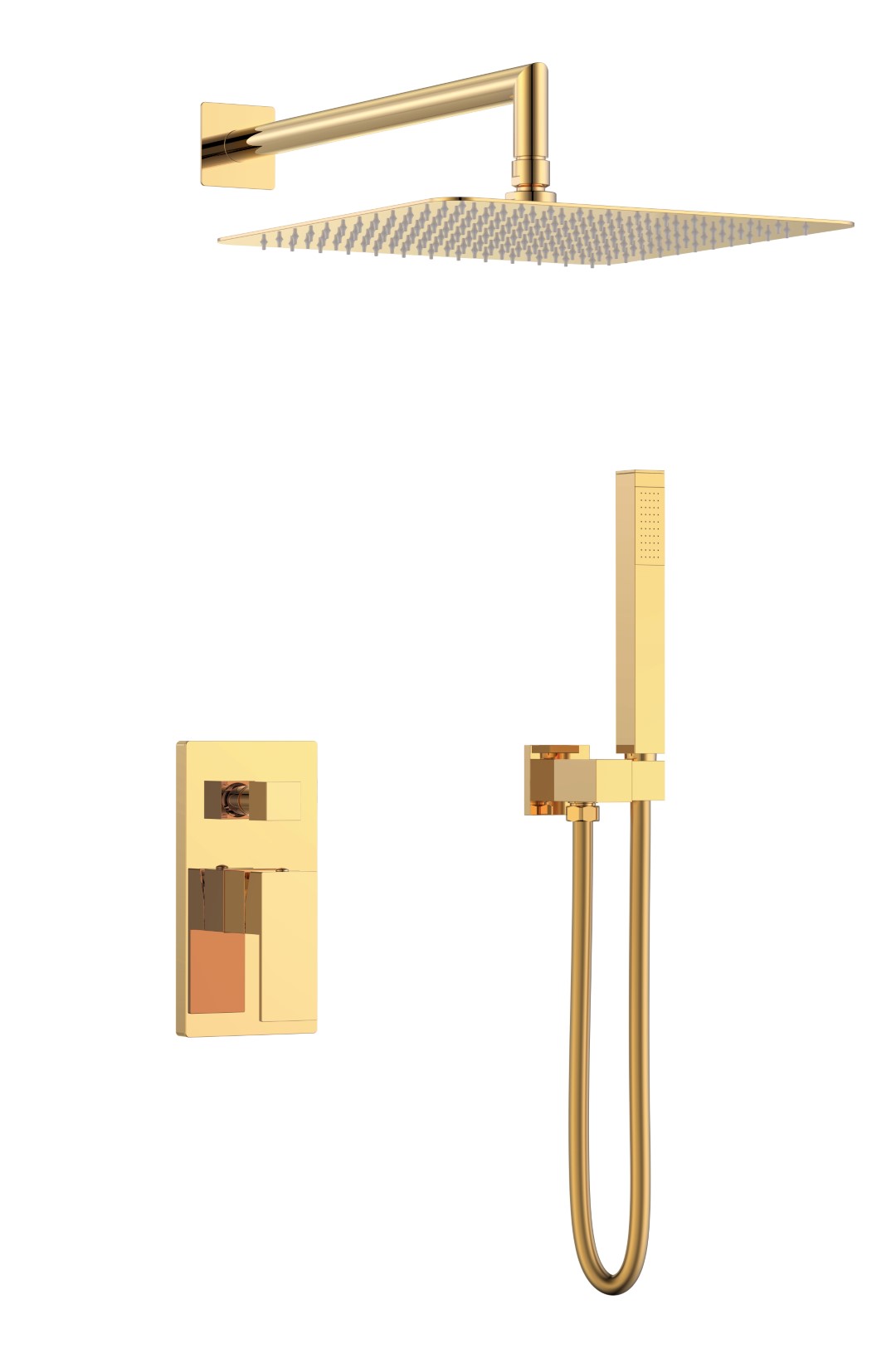 Смеситель встроенный для душа Boheme QUBIC Gold 474-3-G