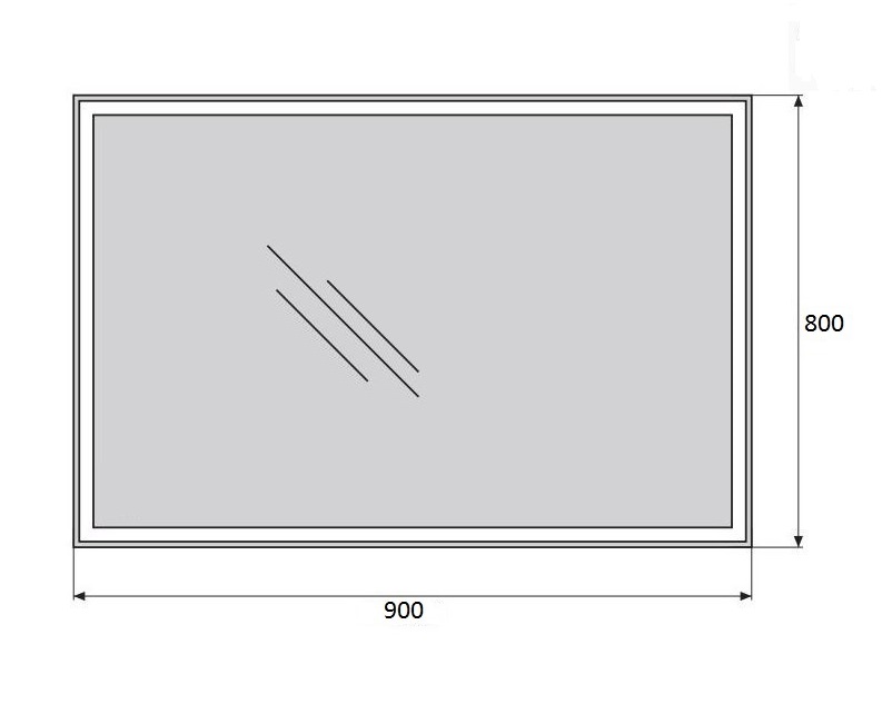Зеркало BelBagno SPC-GRT 90х80 с сенсорным выключателем