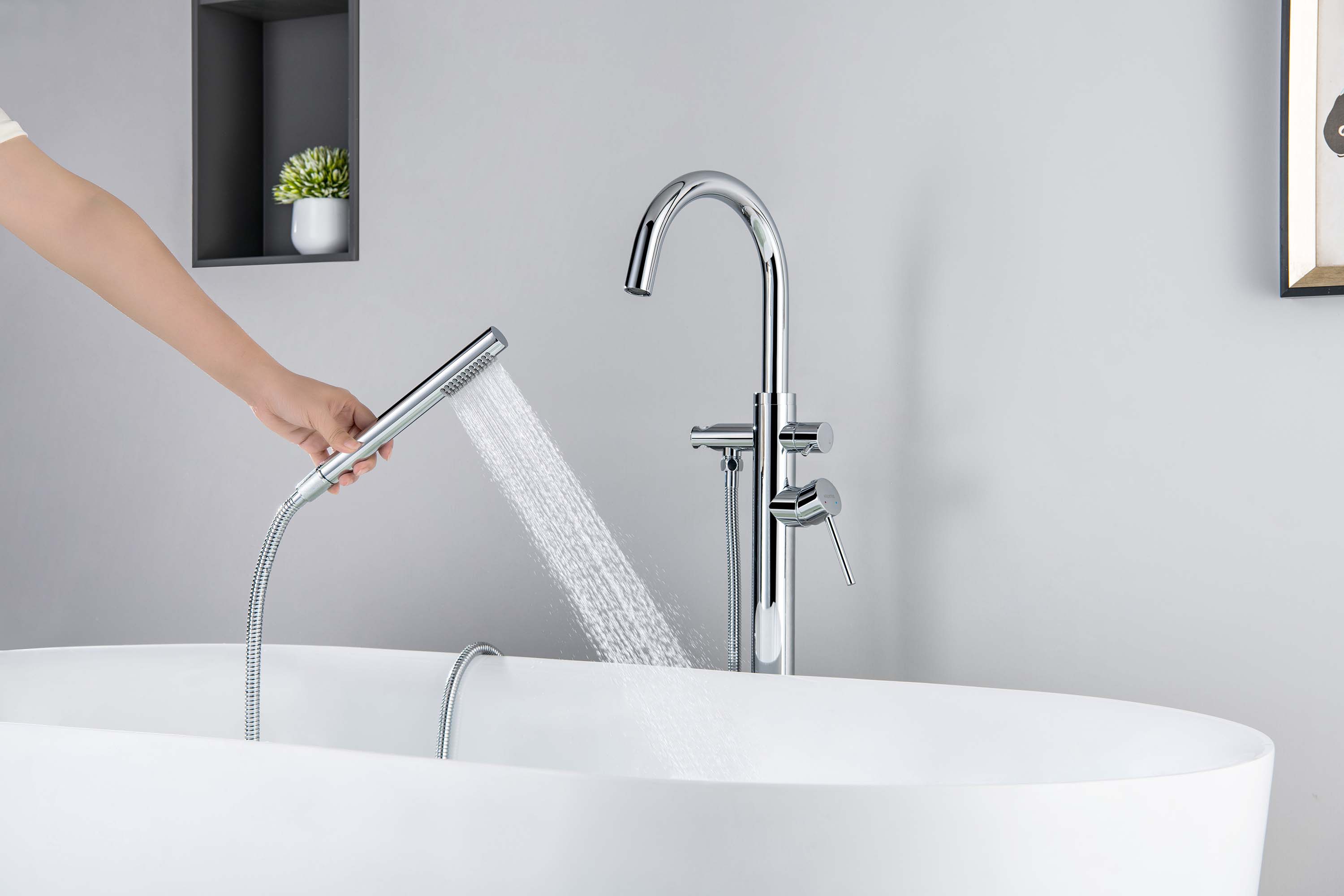 Смеситель Aquatek Европа AQ1345CR для ванны напольный