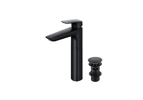 Смеситель Aquatek Вега 227 AQ1005MB для раковины с донным клапаном