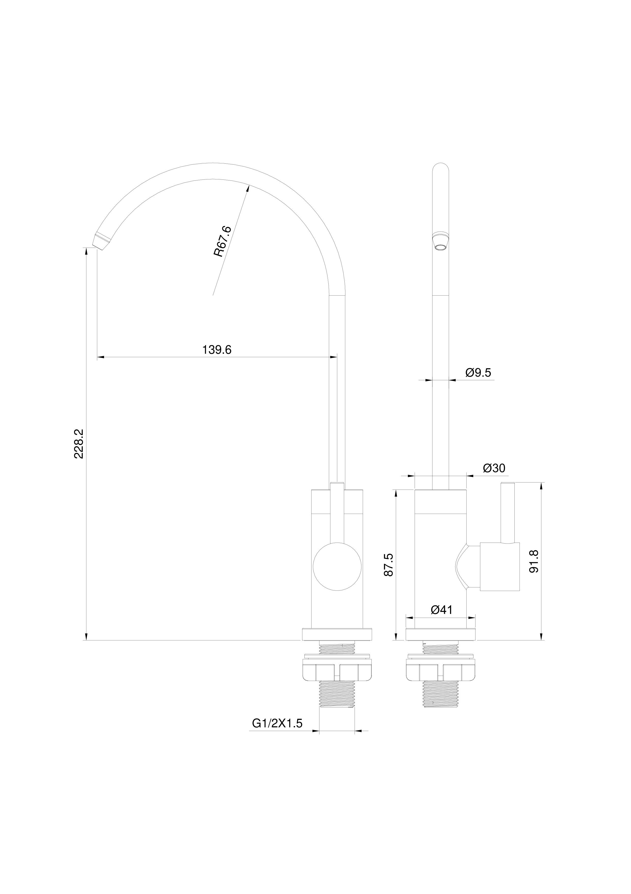 Кран для фильтрованной воды WONZON & WOGHAND, Белый матовый WW-AE4587-MW