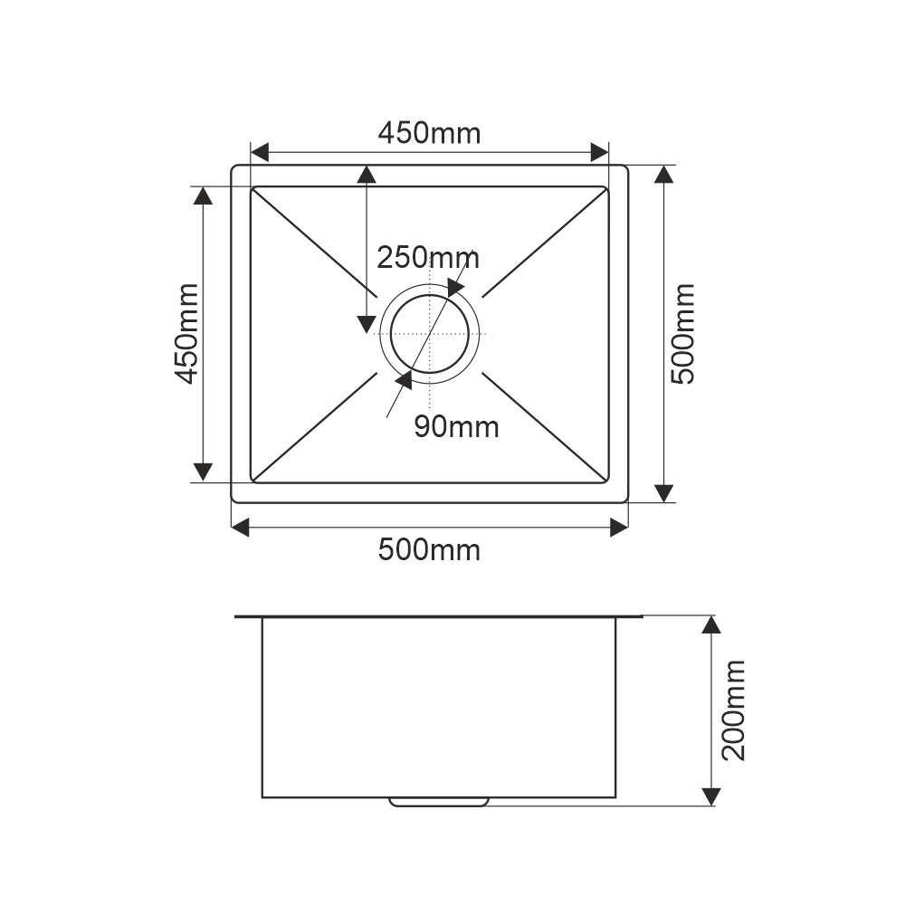 Мойка кухонная Melana ProfLine MLN-R5050W