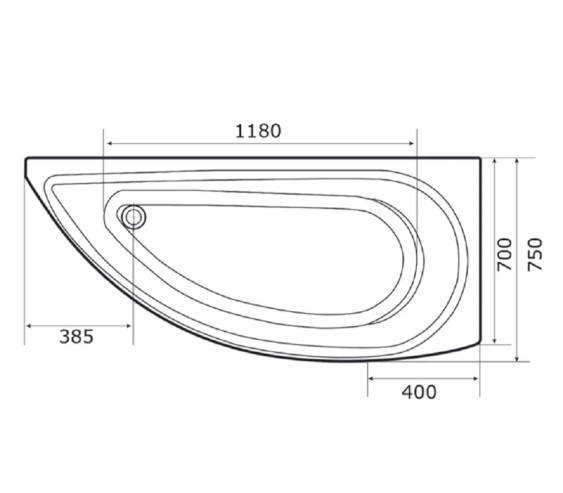 Ванна акриловая 1MarKa Piccolo 150x75 см R Премиум