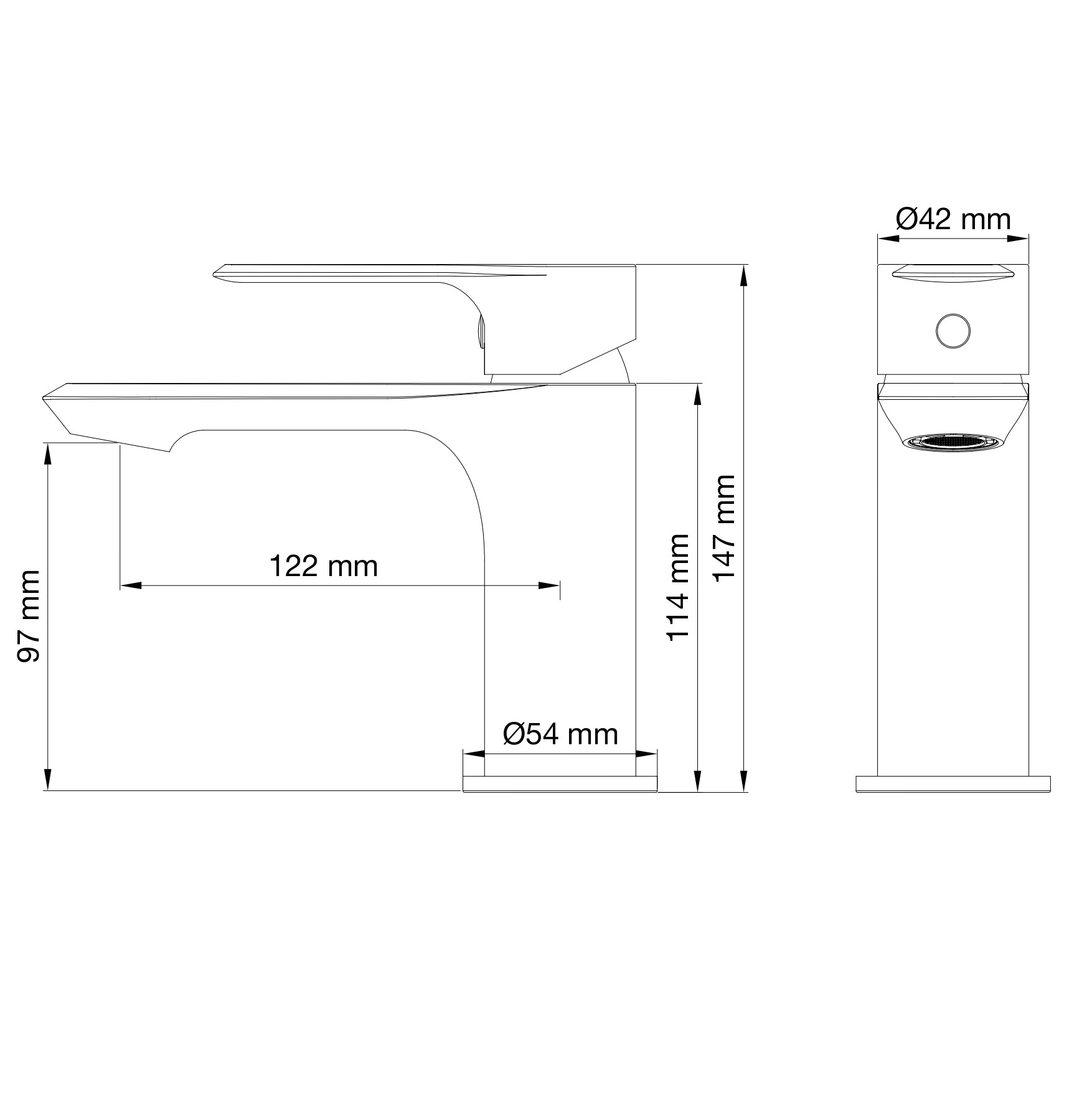 Смеситель для раковины WONZON & WOGHAND BRILLIANT, Брашированное золото WW-88018079-BG