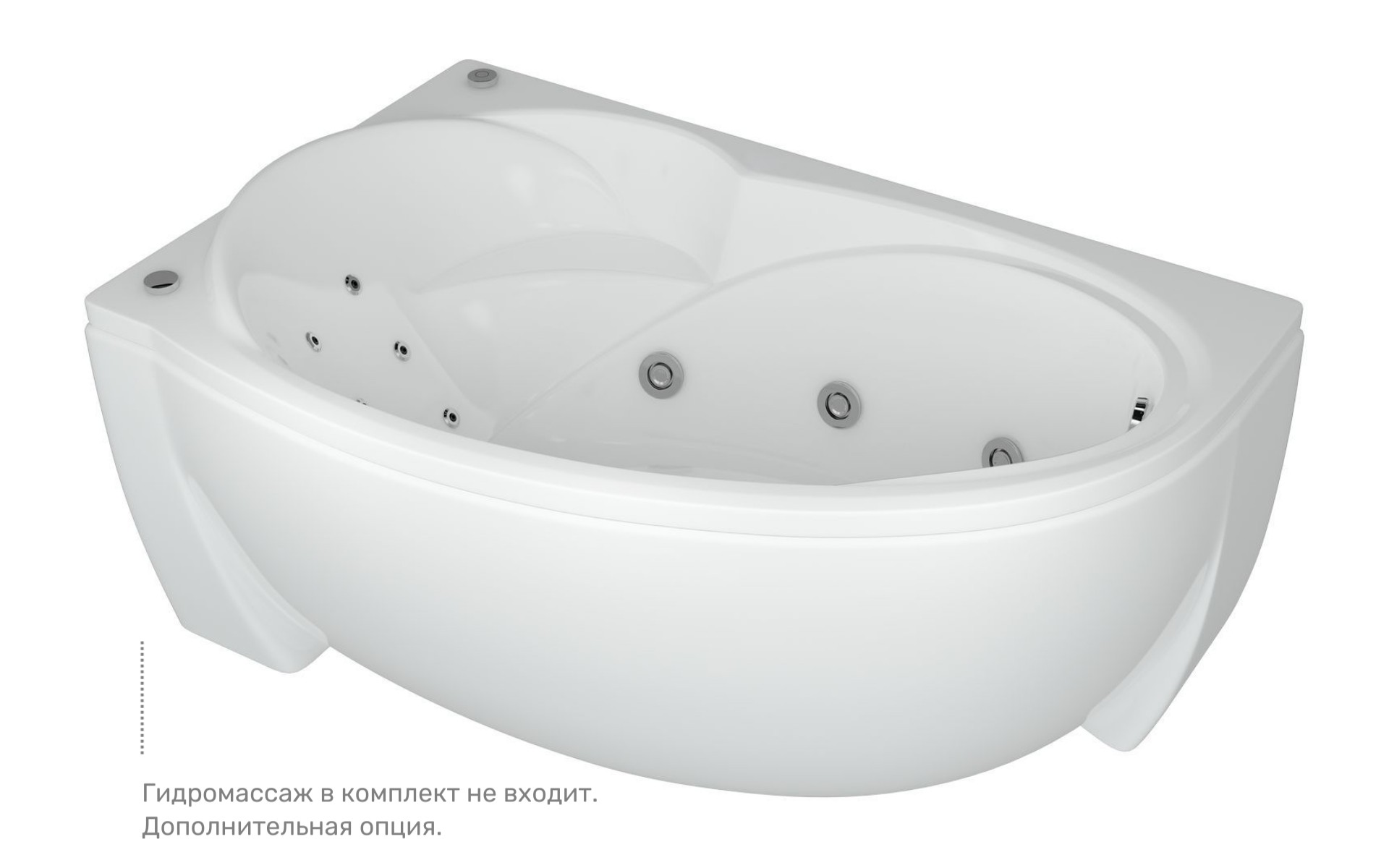 Акриловая ванна Aquatek Бетта 150 BET150-0000067 150х95 см, левая, с фронтальным экраном