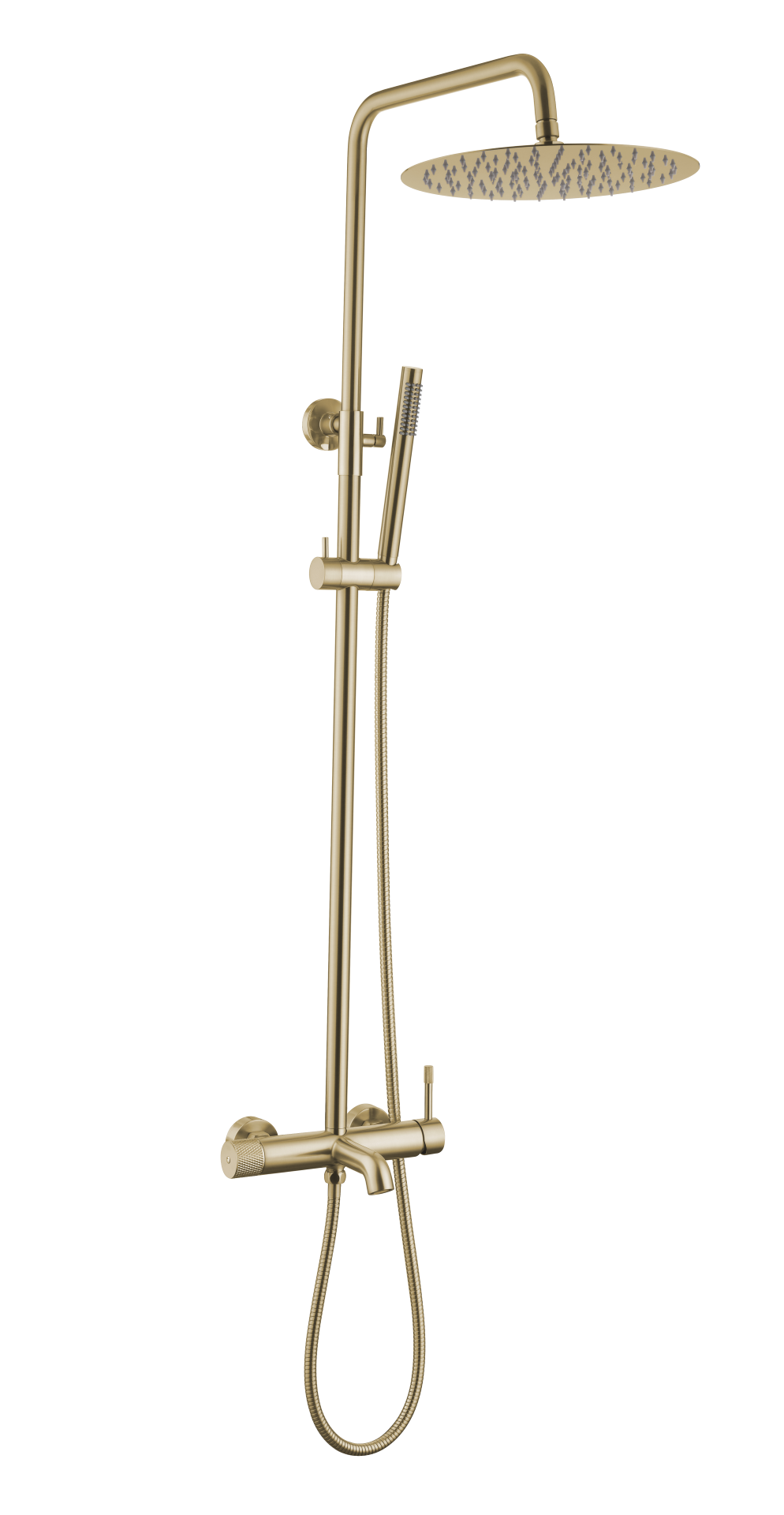 Стойка для душа со смесителем Boheme UNO Matt Gold 468-MG