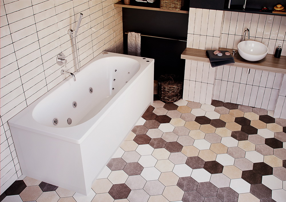 Акриловая ванна Aquatek Оберон OBR180-0000003 180х80 см с фронтальным экраном (слив слева)