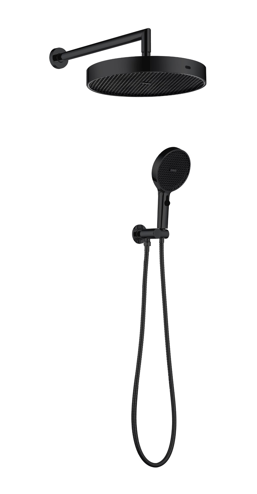 Лейка ручная+верхняя+выпуск+шланг Boheme CELL SHINE GUN METAL 427-SGM