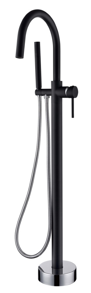 Смеситель напольный Boheme UNO BLACK Chrome 469-BCR
