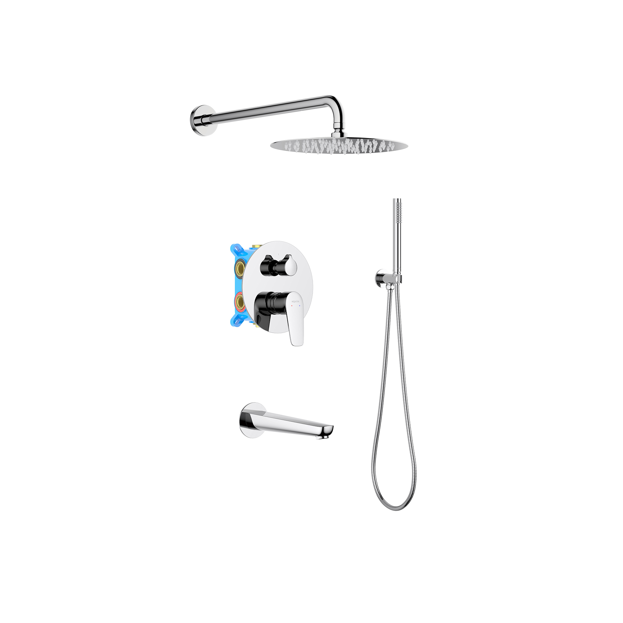 Set 4 в 1 душевой комплект Aquatek Бетта AQ1173CR