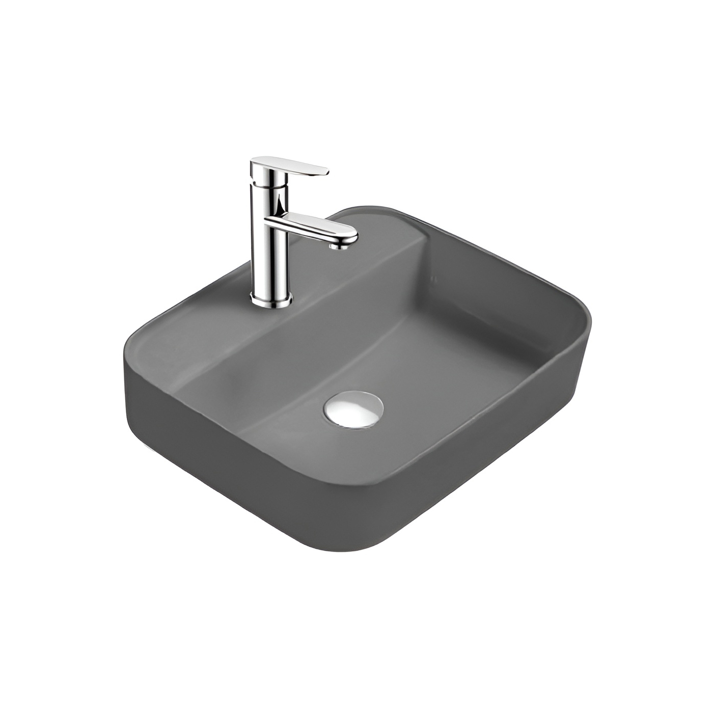 Раковина накладная Aquatek Вега AQ5506-MG серый матовый