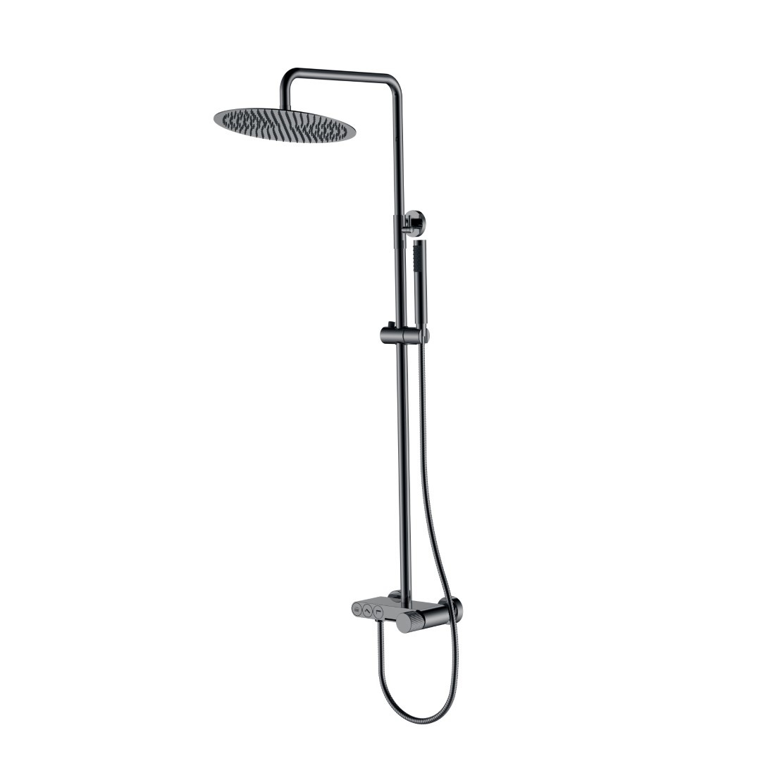 Стойка для душа Boheme STICK Shine Gun Metal LINEA 128-SGM.3