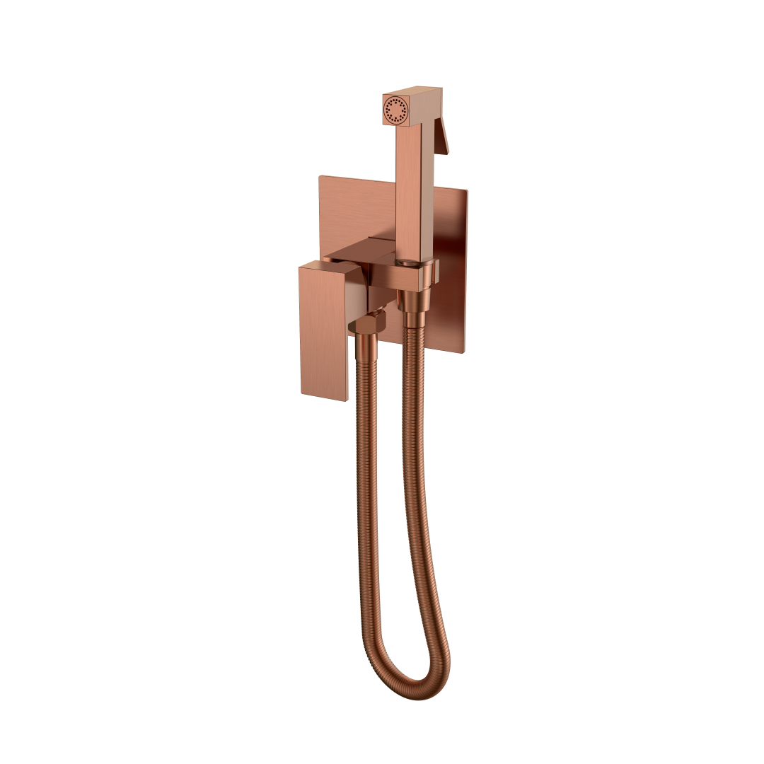 Смеситель гигиенический Boheme Qubic Copper Brushed 477-CB
