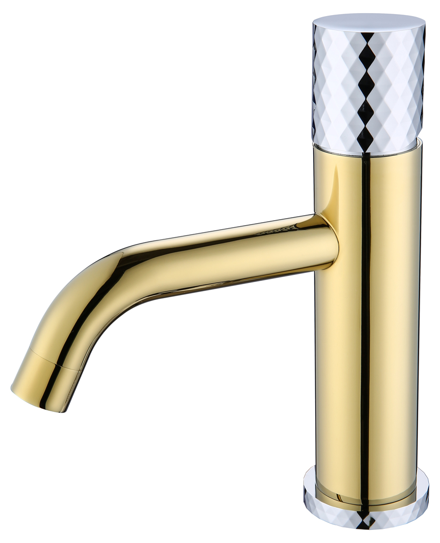 Смеситель Boheme STICK для умыв. низ. GOLD DIAMOND CHROME (комплект) 121-GCR