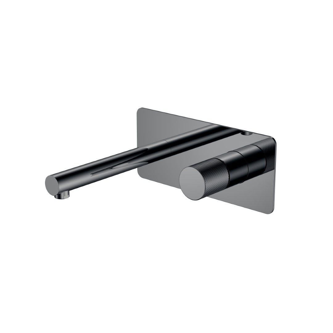Смеситель Boheme STICK из стены Shine Gun Metal SPIRALE 125-SGM.4