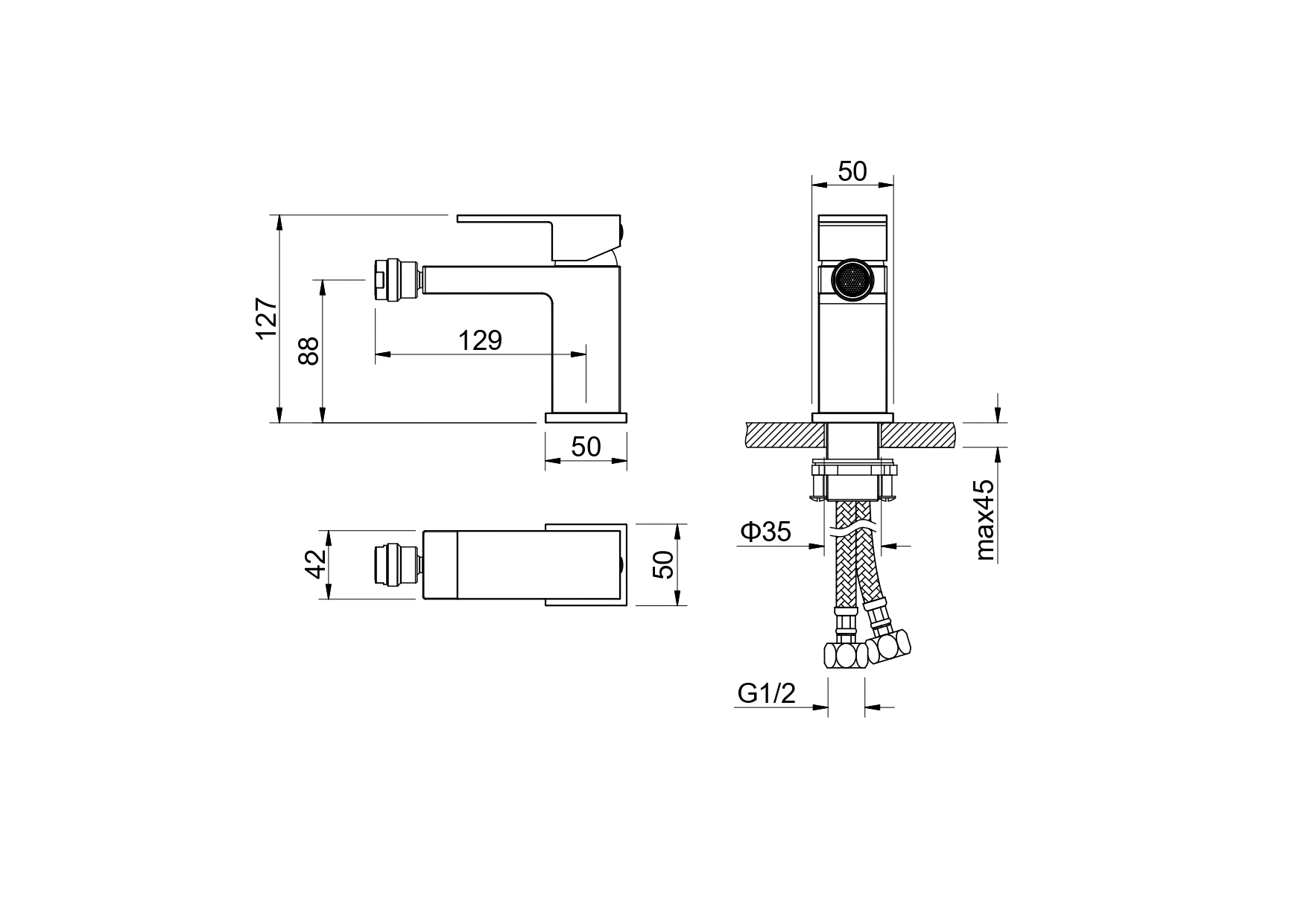 Смеситель Aquatek Либра AQ1618MB для биде