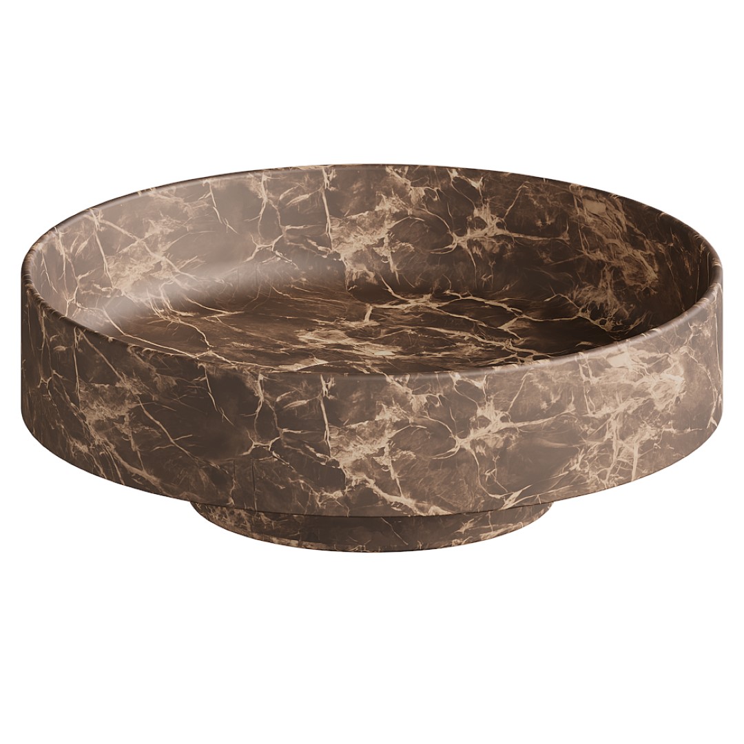 Раковина накладная Boheme SOLE Corian 400*130 Emprador 801-ED