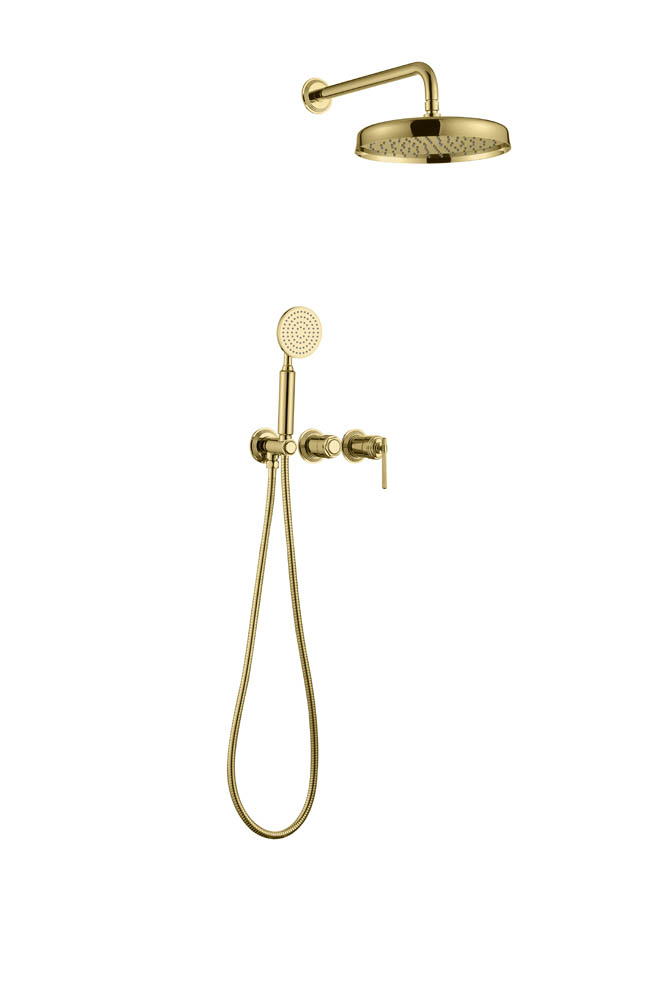 Смеситель встроенный + верхний+ ручной душ, Boheme ETERNA GOLD 174-G