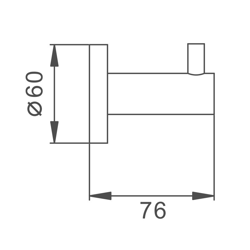 Крючок для ванной комнаты Haiba HB8305-1, сталь