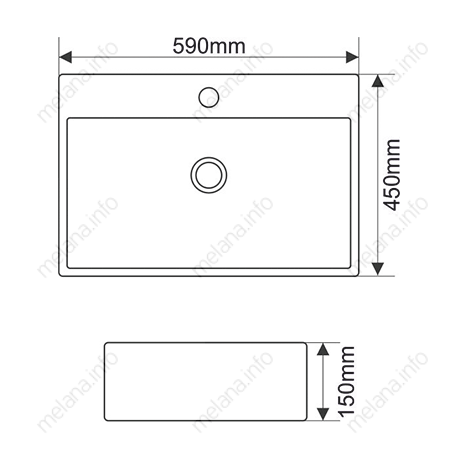 Раковина накладная Melana MLN-7295