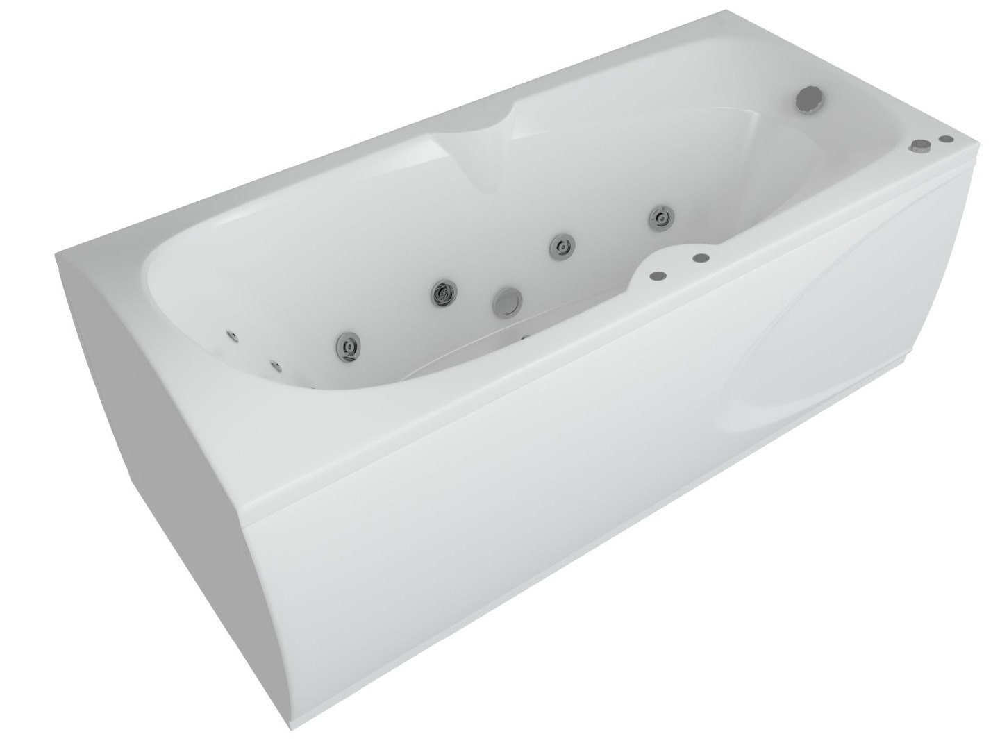 Акриловая ванна Aquatek Европа 180х80 EVR180-0000055 с фронтальным экраном (слив справа, вклеенный каркас)