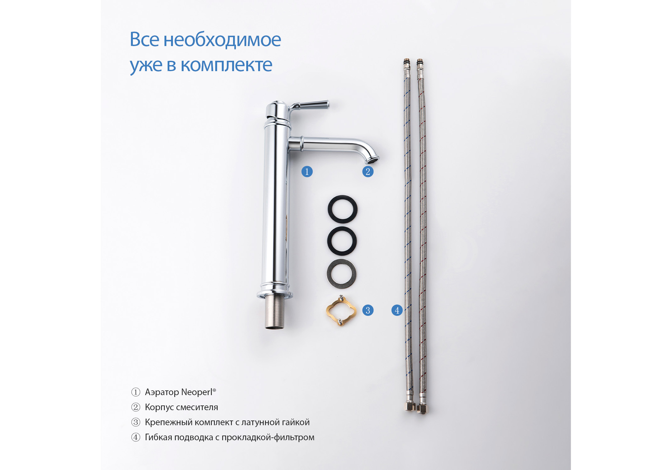 Смеситель Aquatek Классик 235 AQ1504CR для раковины