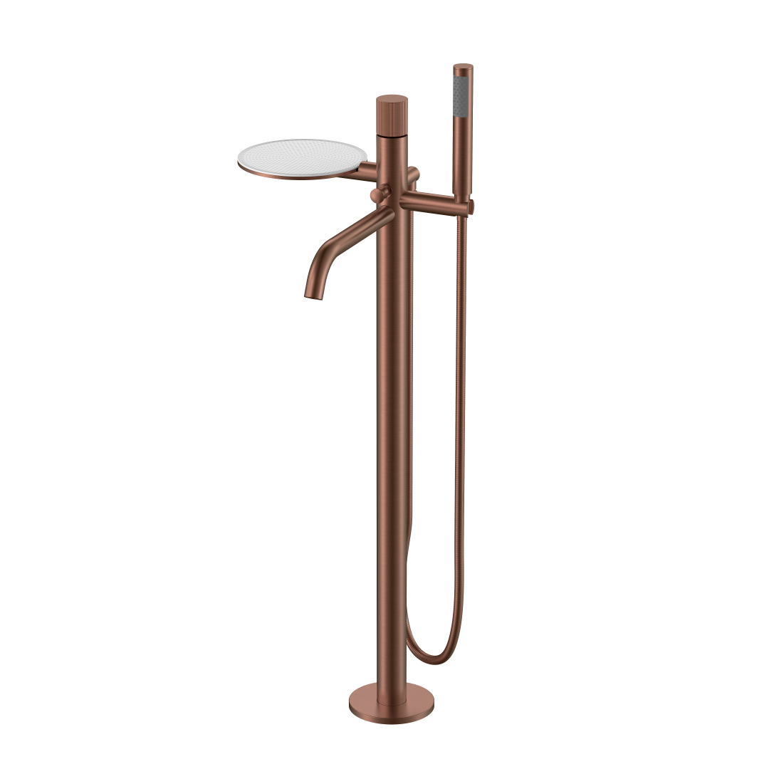 Смеситель Boheme STICK напольный BRUSHED BRONZE ручка LINEA 129-BRB.3