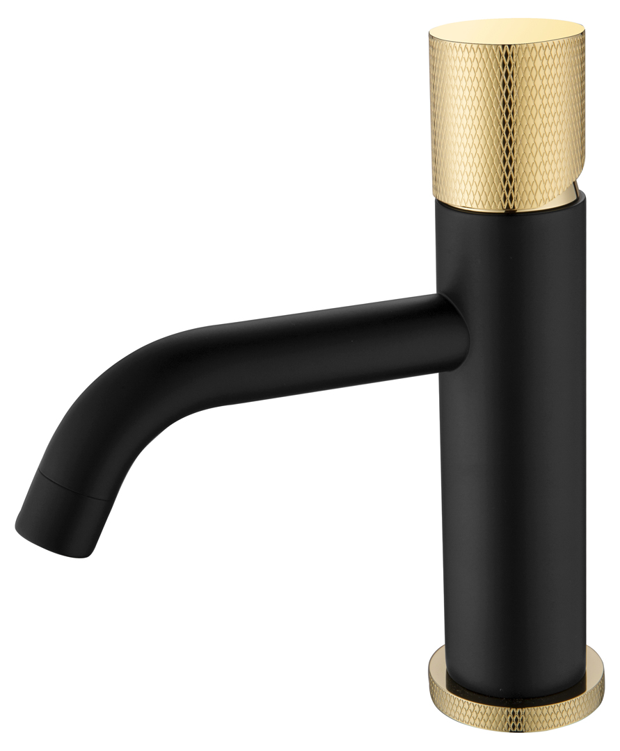 Смеситель Boheme STICK для умыв. низ. BLACK TOUCH GOLD (комплект) 121-BG.2