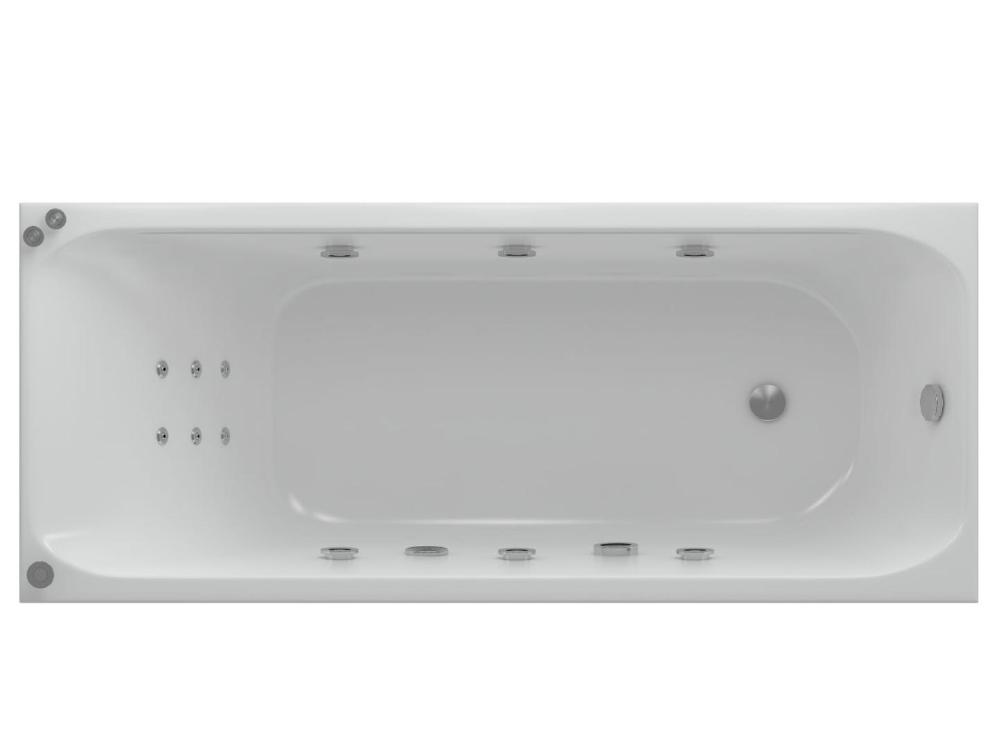 Акриловая ванна Aquatek Альфа 170x70 с фронтальным экраном (слив справа)