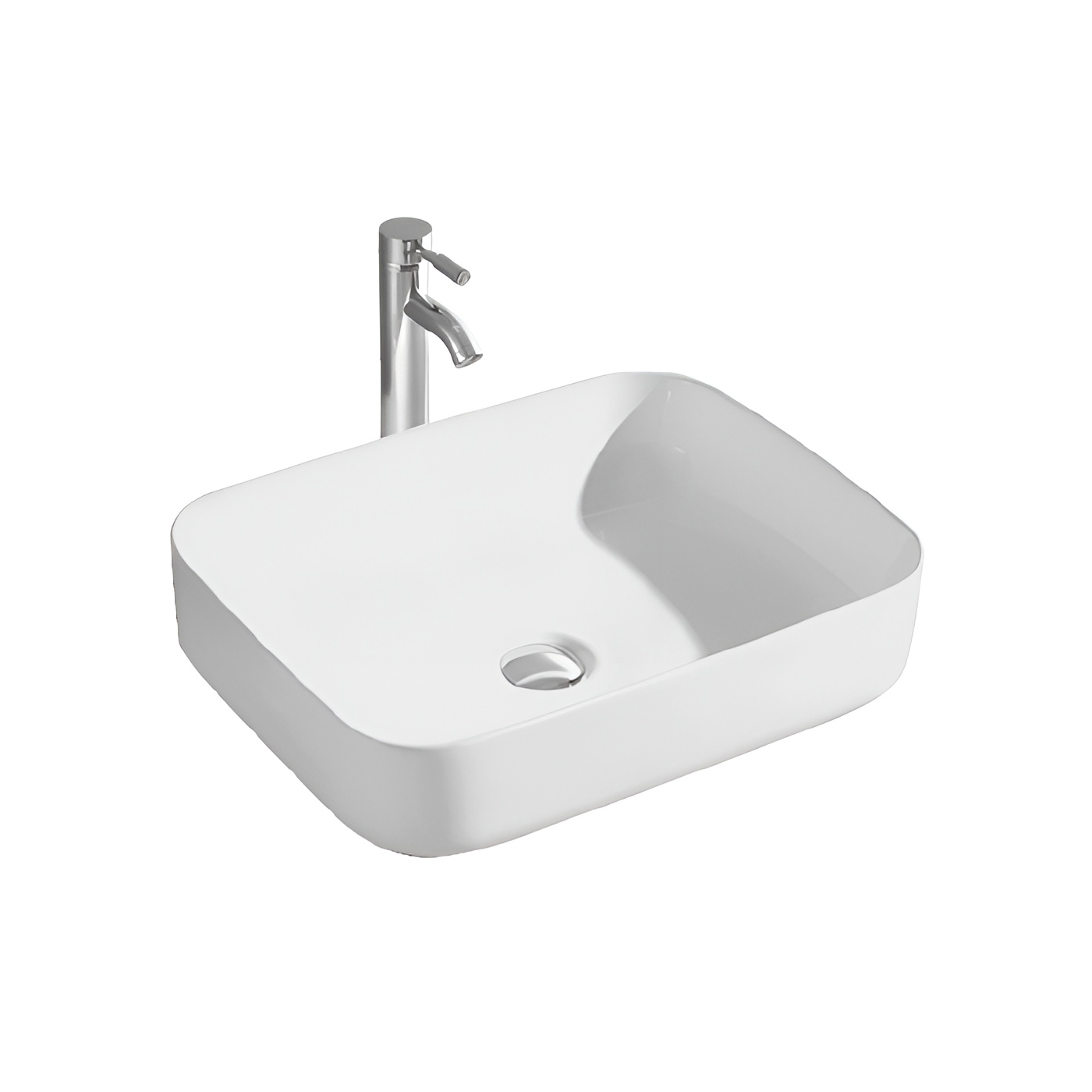 Раковина накладная Aquatek Вега AQ5515-MW белый матовый